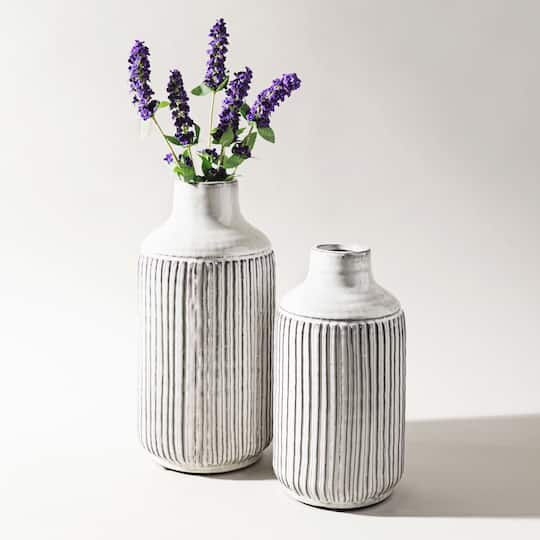 12.25" Gray Terracotta Vase